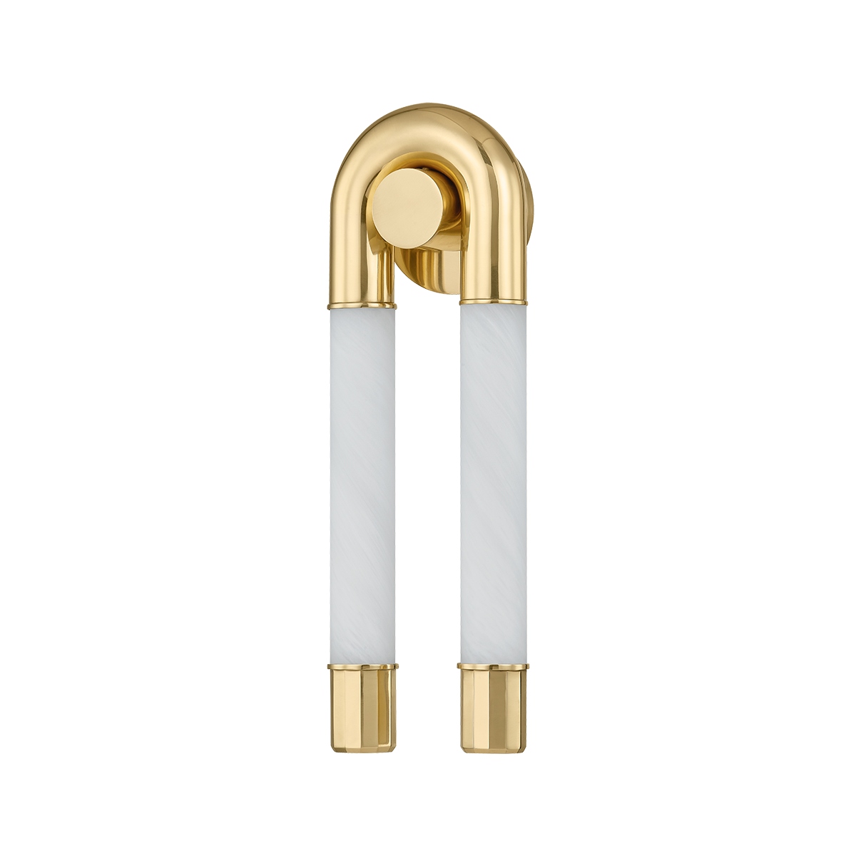 Vintage Polished Brass LED Wall Sconce from the Zeme Collection