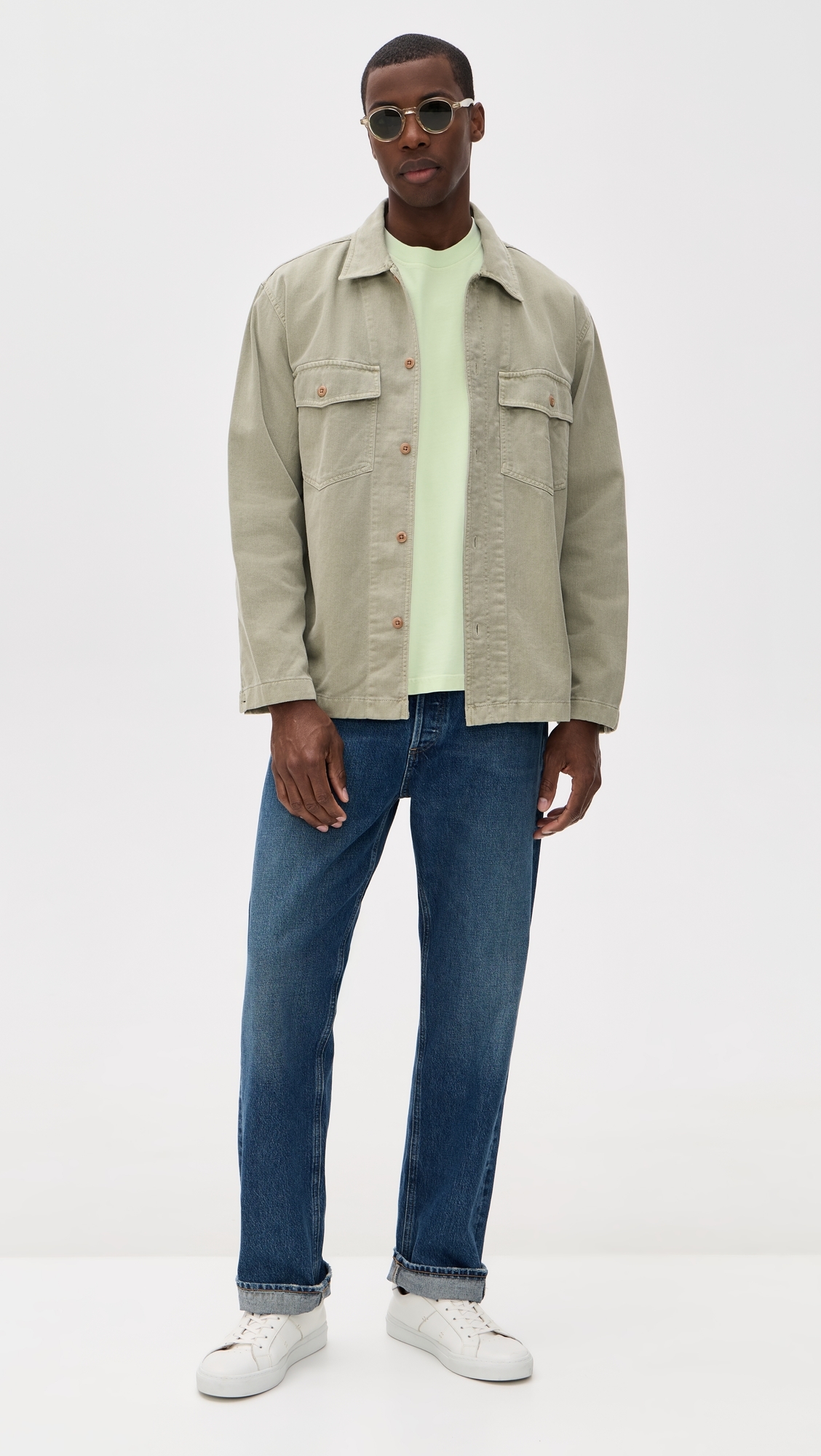 Asha Mock Neck Tee Mint Cream