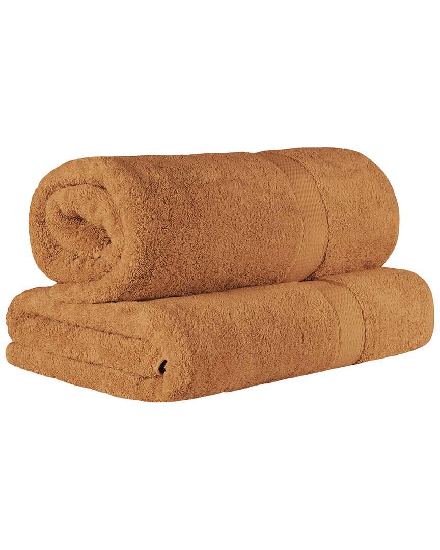 Egyptian Cotton Highly Absorbent 2Pc Ultra-Plush Solid Bath Sheet Set