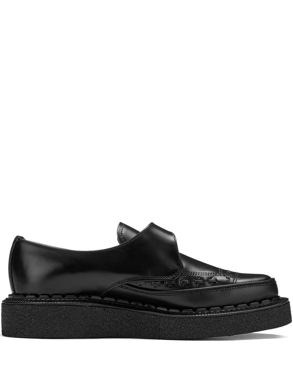 Strummer buckle-strap monk shoes - Black