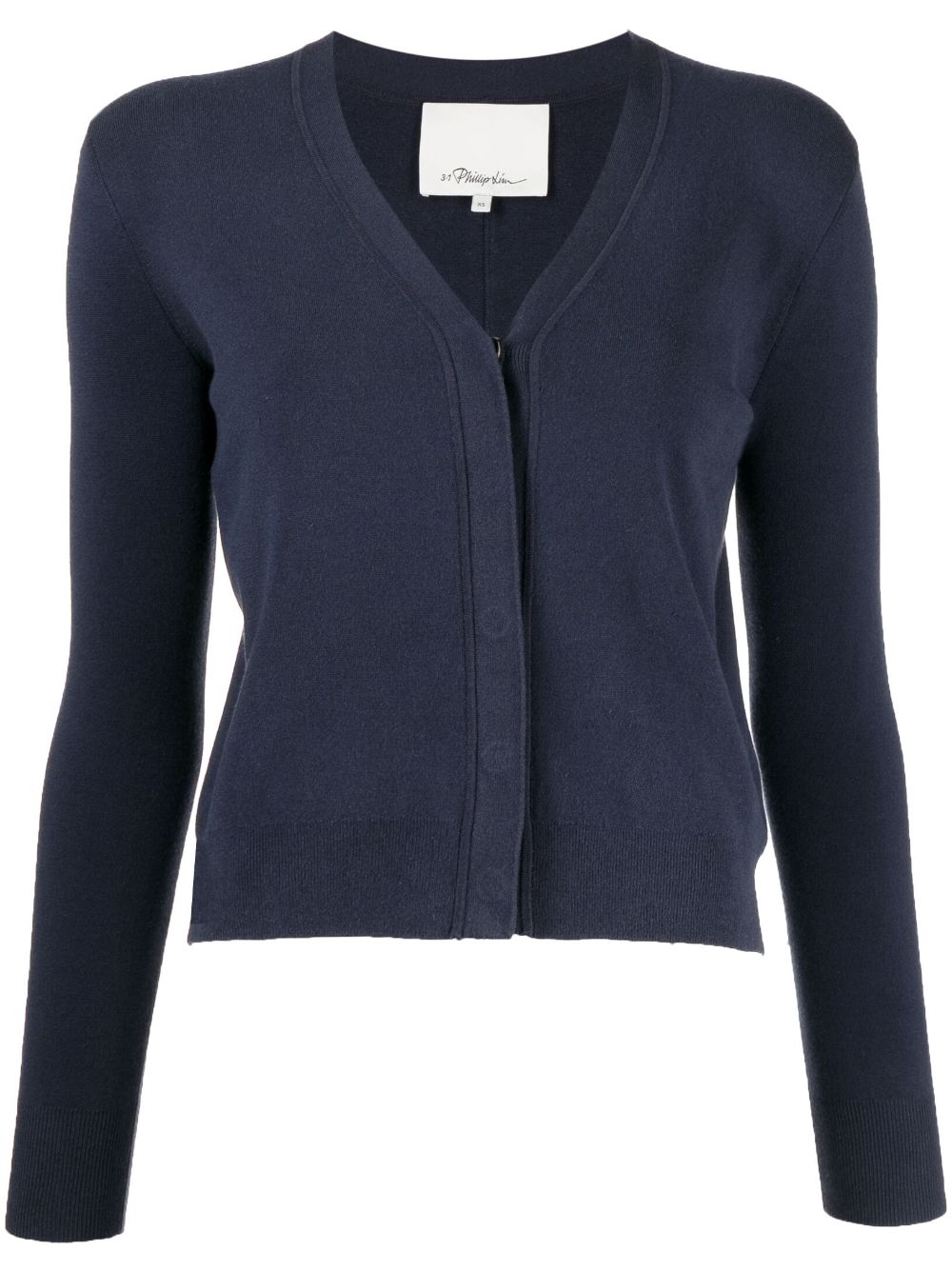 V-neck crepe cardigan - White