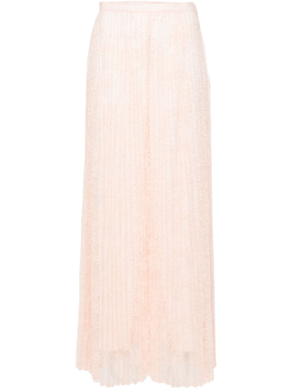 Pleated lace palazzo pants - Pink