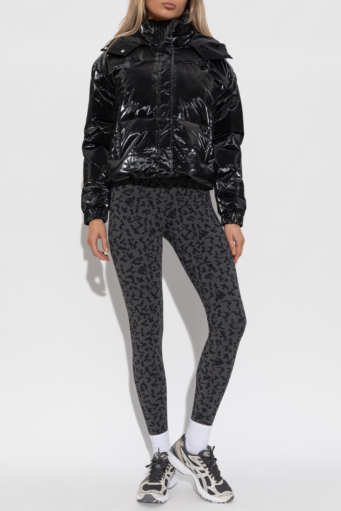 Jacket With A Shimmering Finish, Women's, Black