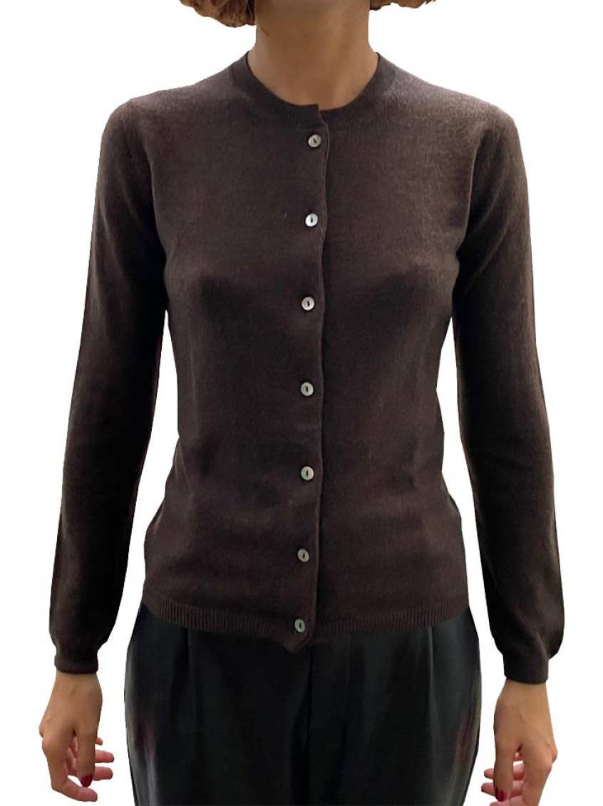 Brown Cashmere Cardigan