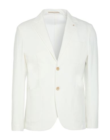 At. p.co Man Blazer White Size 40 Cotton, Polyamide, Elastane