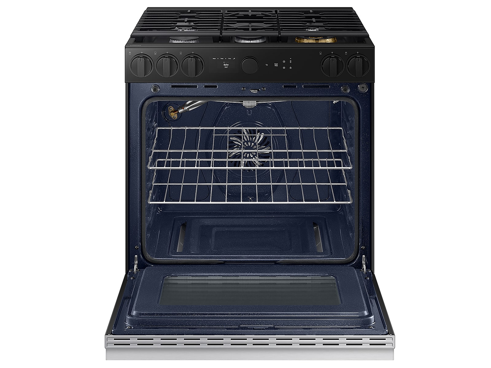 Bespoke 6.0 cu. ft. Smart Slide-In Gas Range with Air Sous Vide & Air Fry in Stainless Steel(NSG6DG8500SRAA)