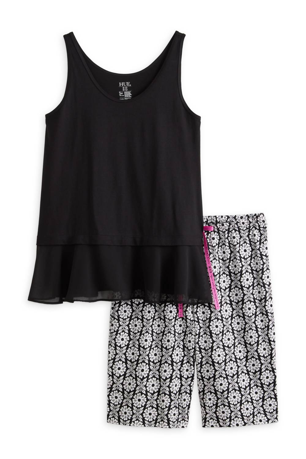 Women's Fashion Cotton Bermuda Pajama Set In Black