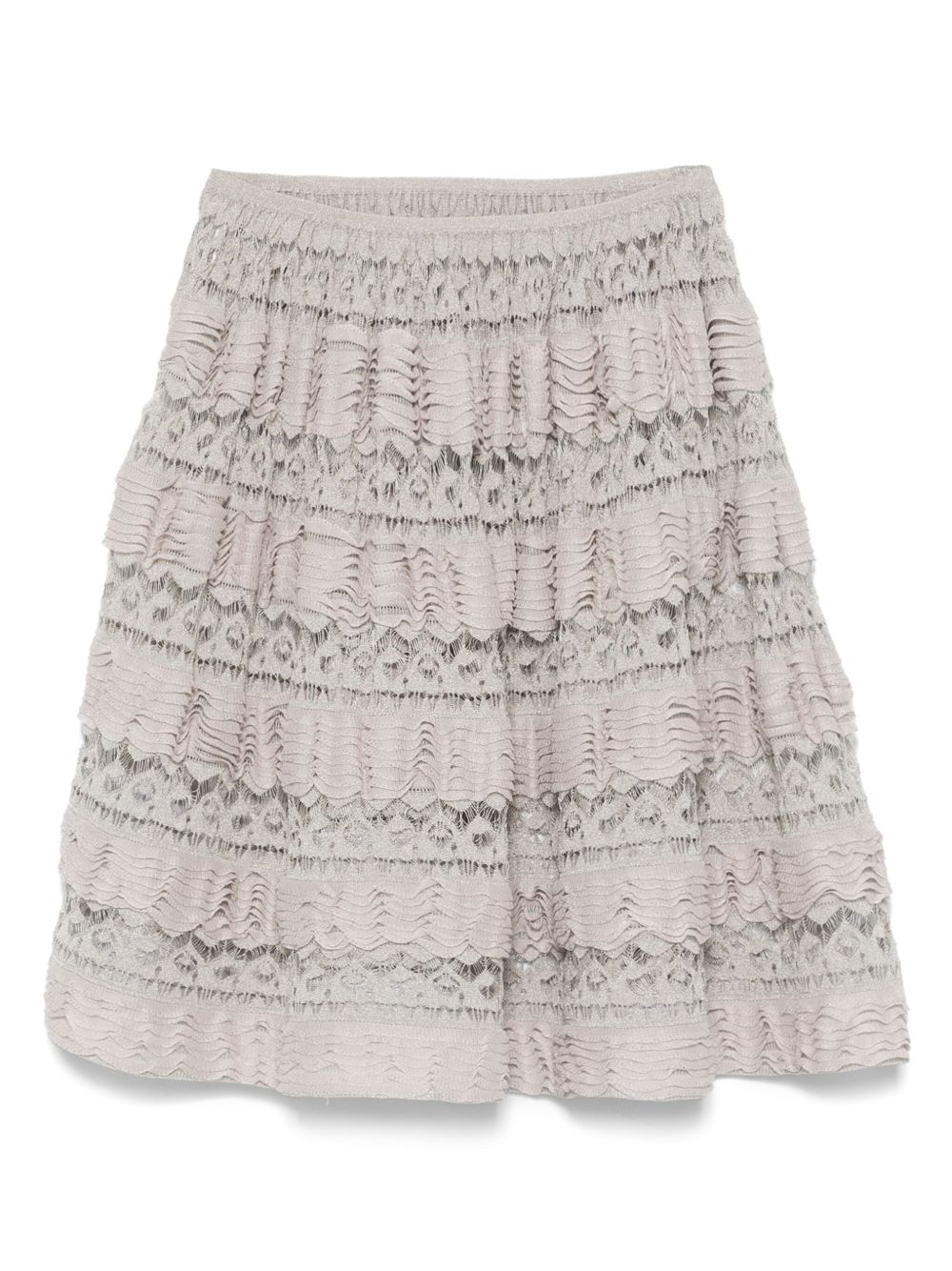 2000s lace-panelled skirt - Pink