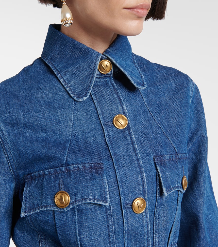 Belted denim jacket