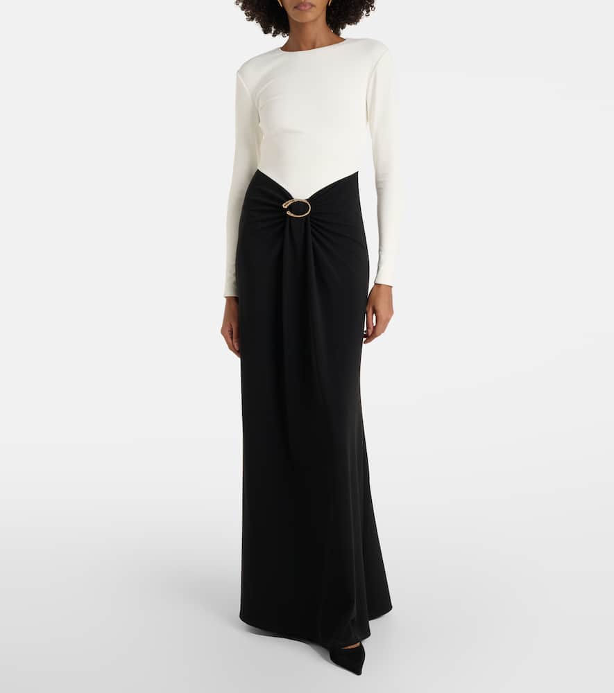 Draped jersey gown