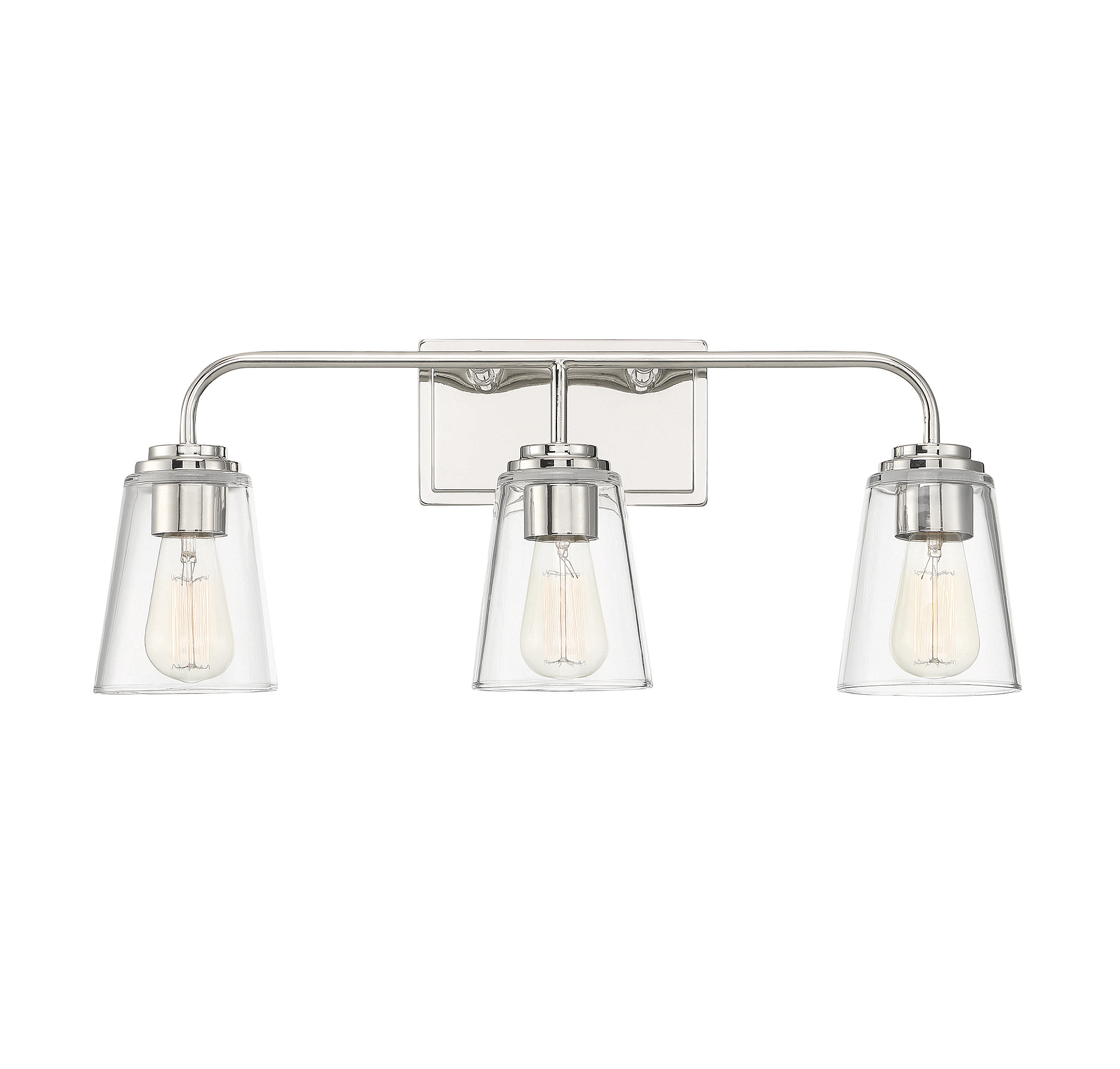 Trade Winds Lighting 3-Light Bathroom Vanity Light In Polished Nickel - TW100049-PN