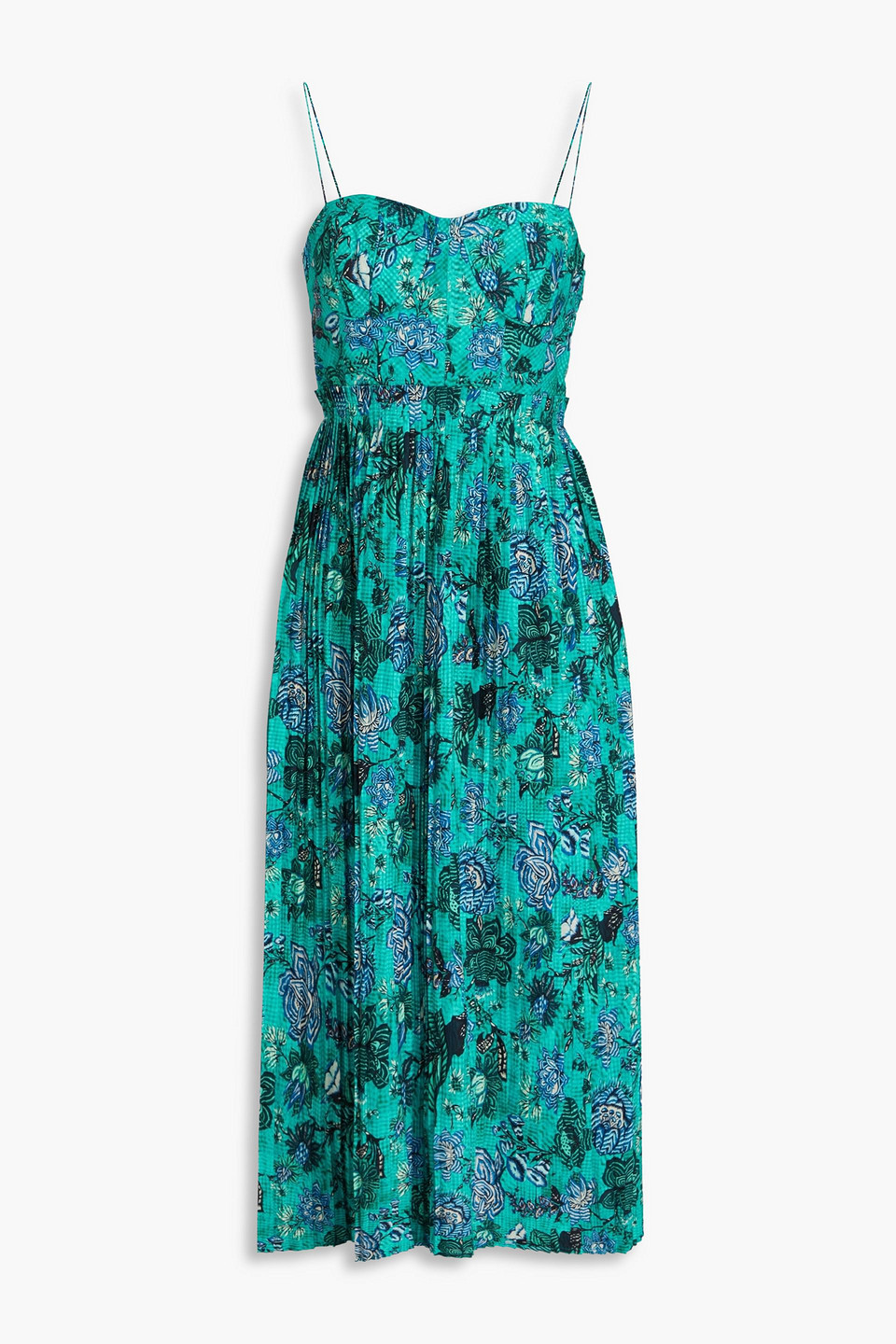 Jessie printed cotton-poplin midi dress