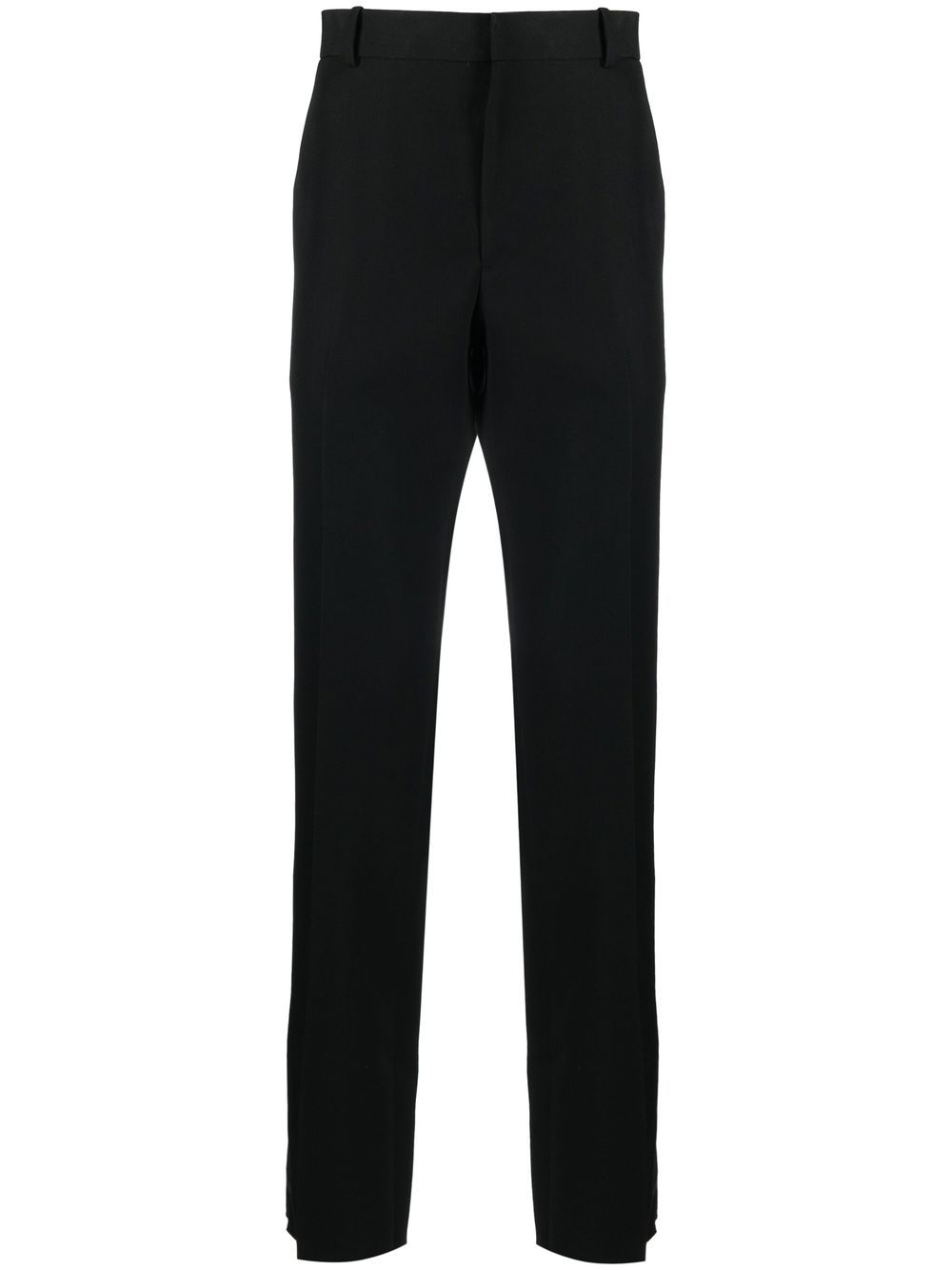 Stripe-detail tailored trousers - Black