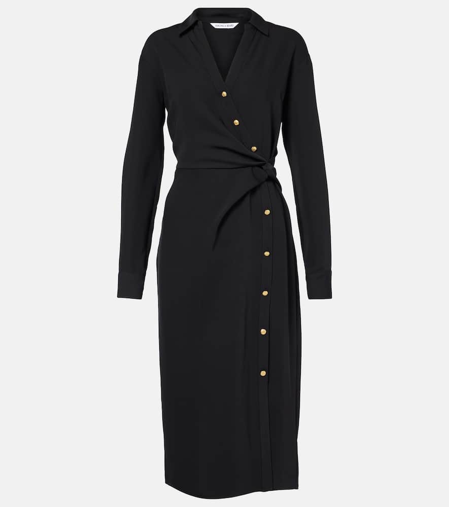 Wright wrapped midi dress