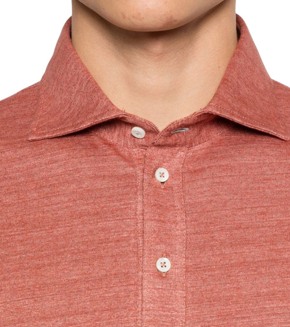 Linen And Cotton Polo Shirt