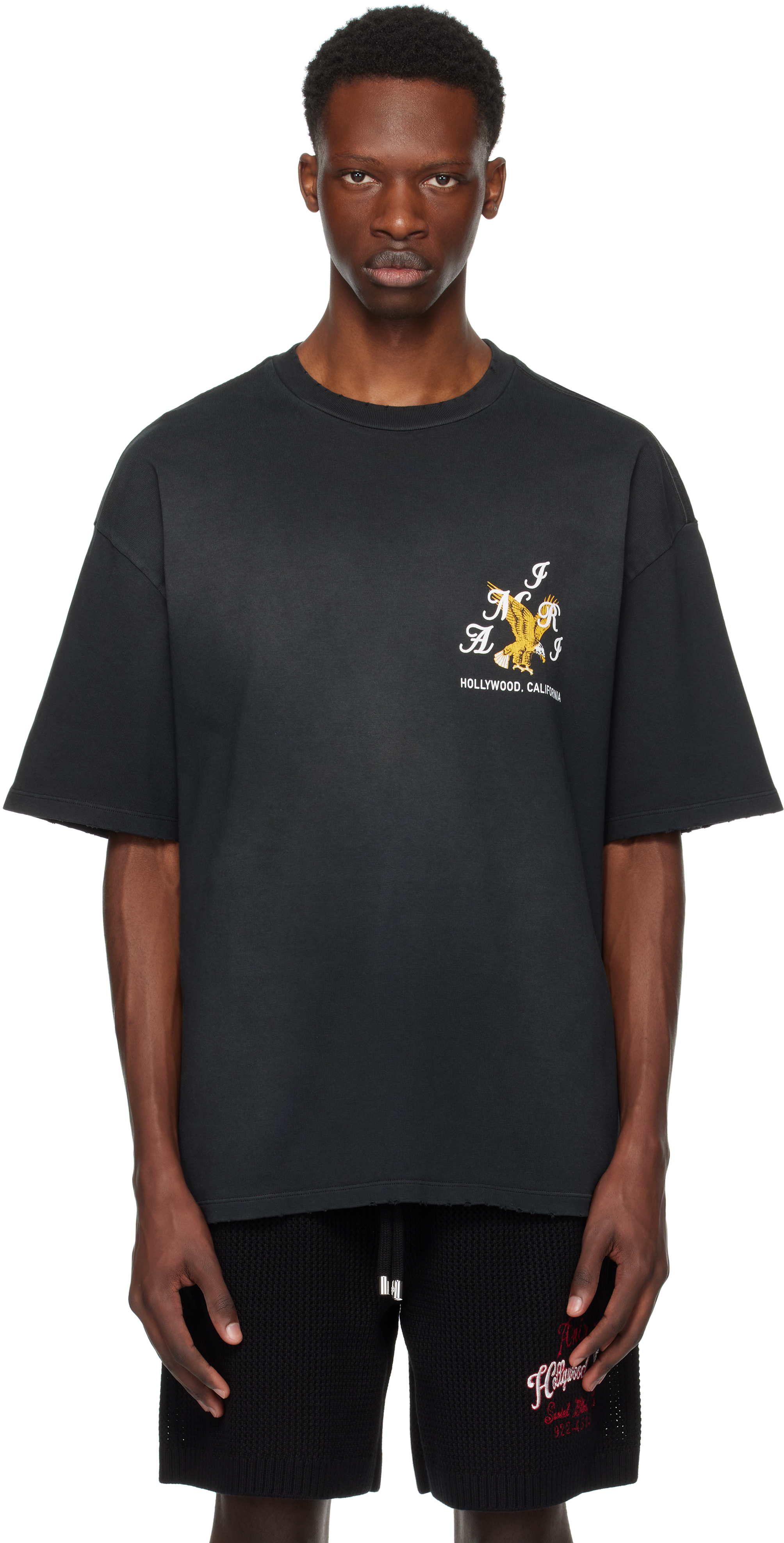 AMIRI Black 'AMIRI' Eagle Oversized T-shirt