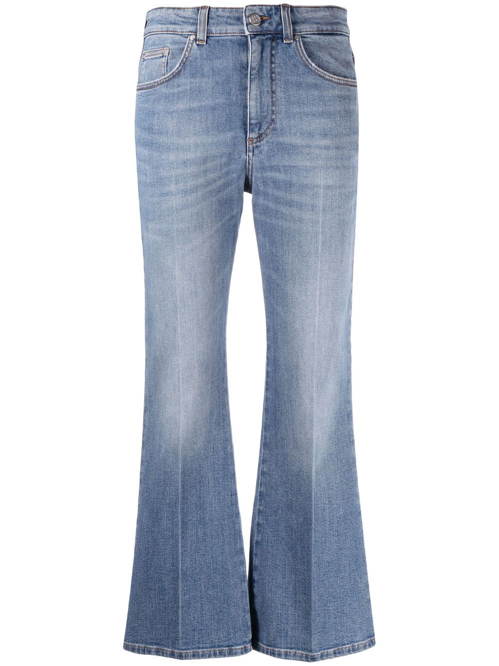 High-waisted flared jeans - Blue