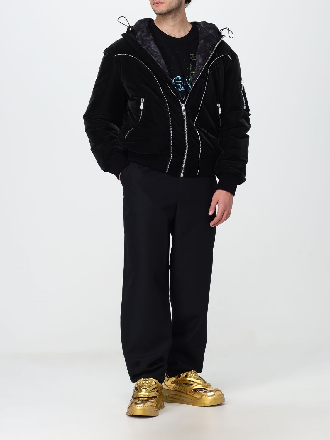 Coat Men color Black