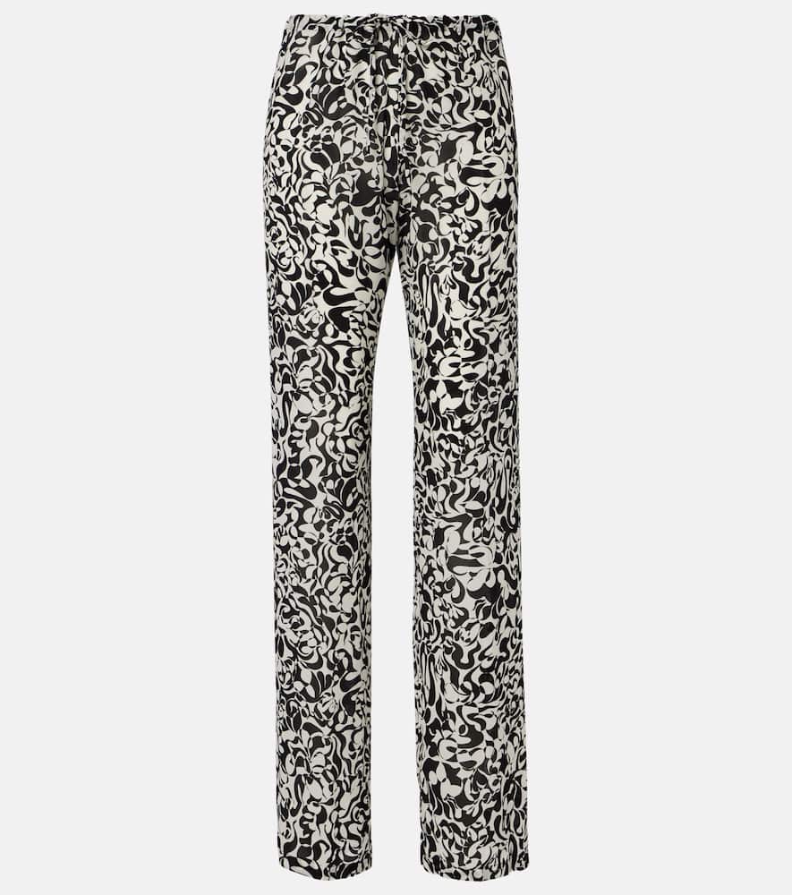 Printed straight pants
