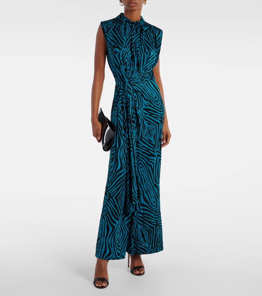 Diane von Furstenberg Geri zebra-print jersey maxi dress