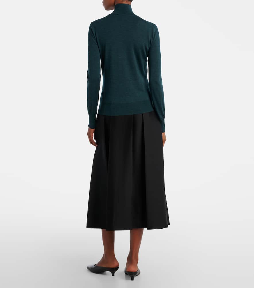 Wool and silk turtleneck sweater