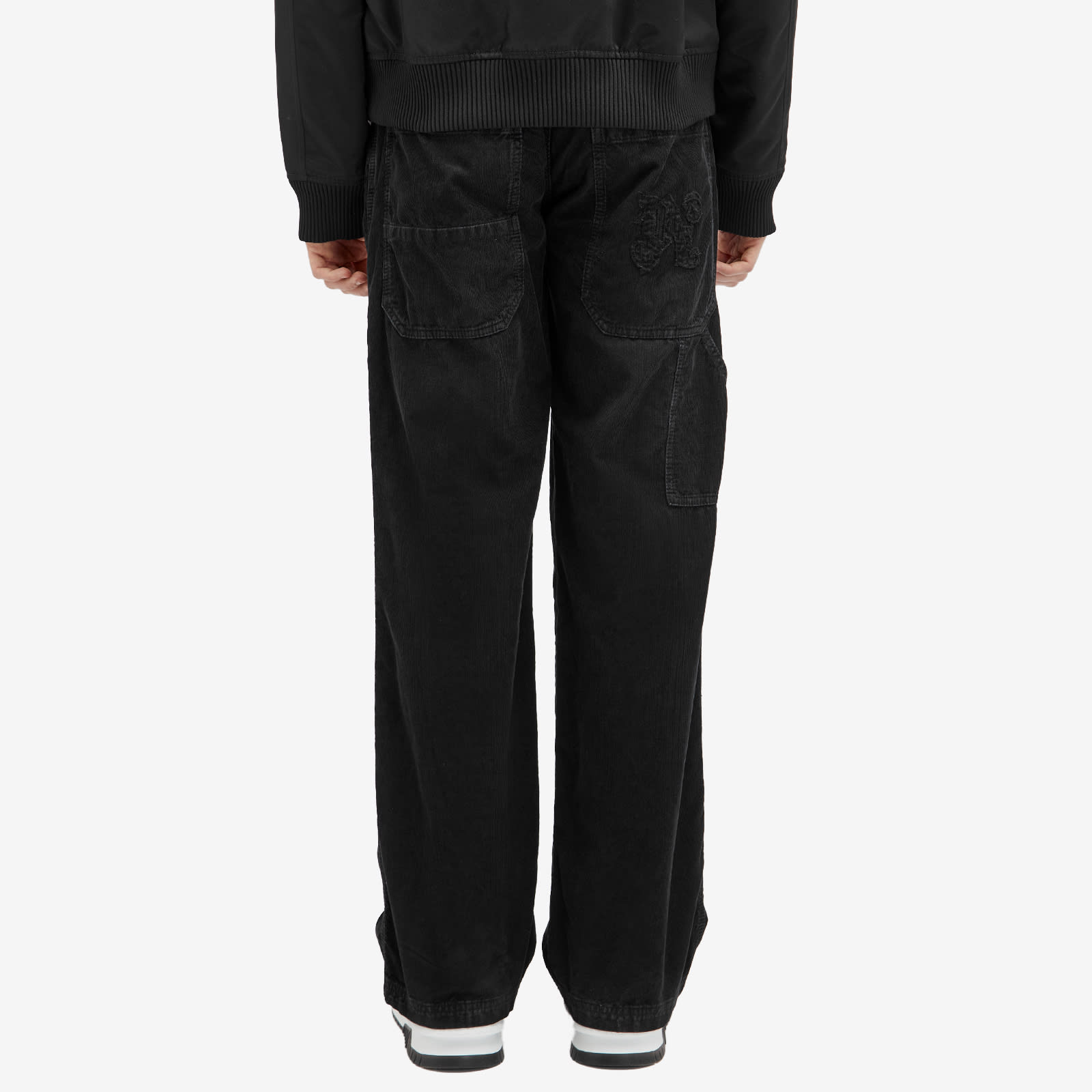 Men's Monogram Corduroy Trousers in Black