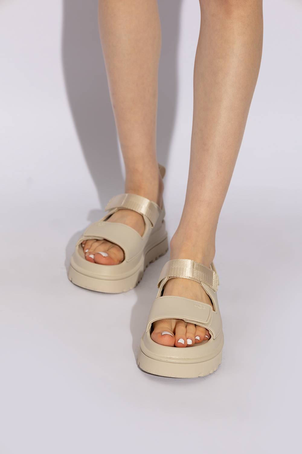 ‘Goldenglow’ Platform Sandals, Women's, Cream