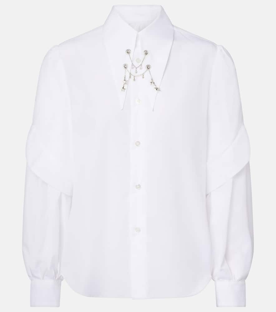Embellished cotton shirt