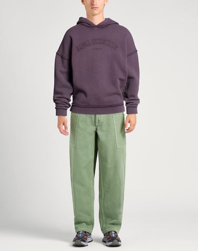 Man Sweatshirt Plum Size L Cotton, Polyester
