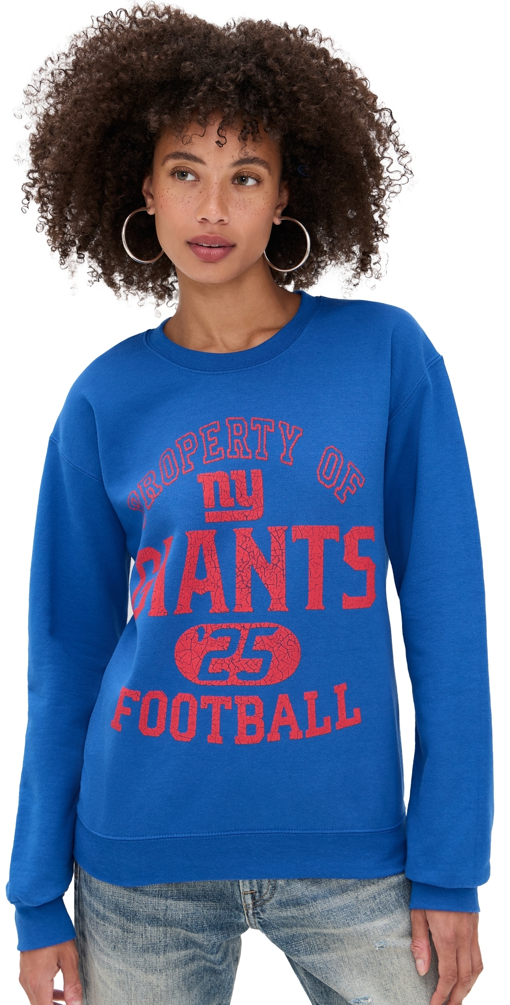 Giants Property Crew Fleece Sweatshirt Royal