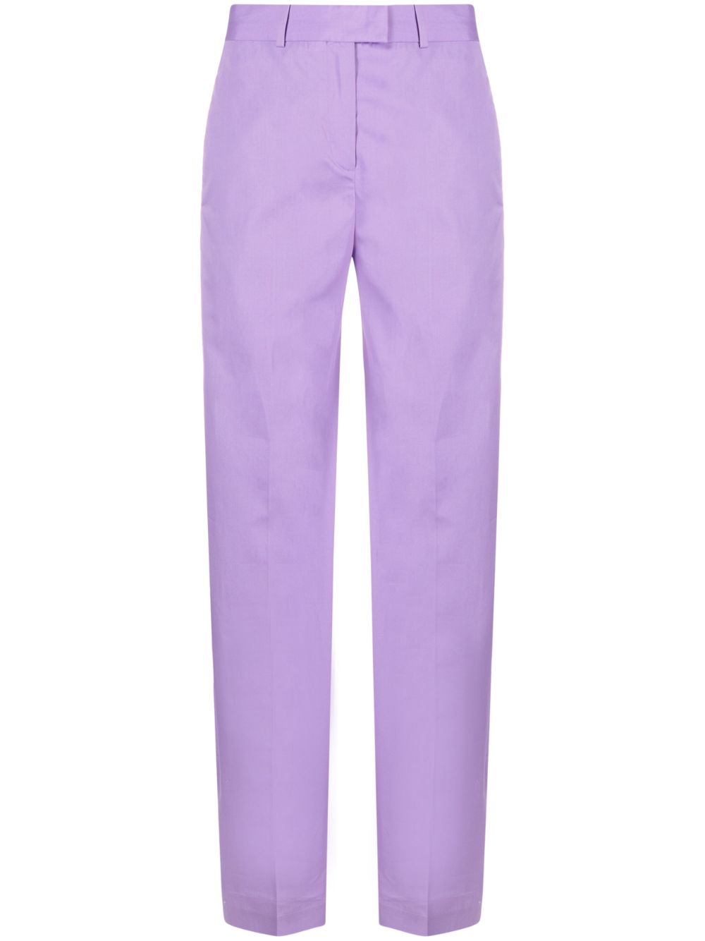 High-waisted straight-leg trousers - Purple