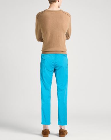 Man Pants Turquoise Size 30 Cotton, Elastane