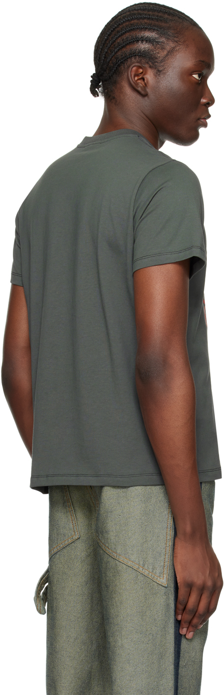 GANNI Gray Relaxed Strawberry T-Shirt