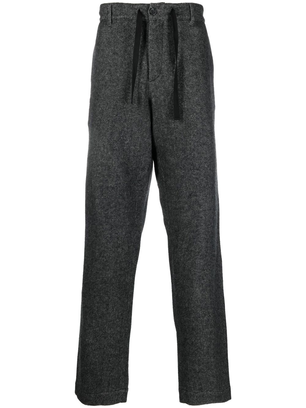 Front tie-fastening detail trousers - Black