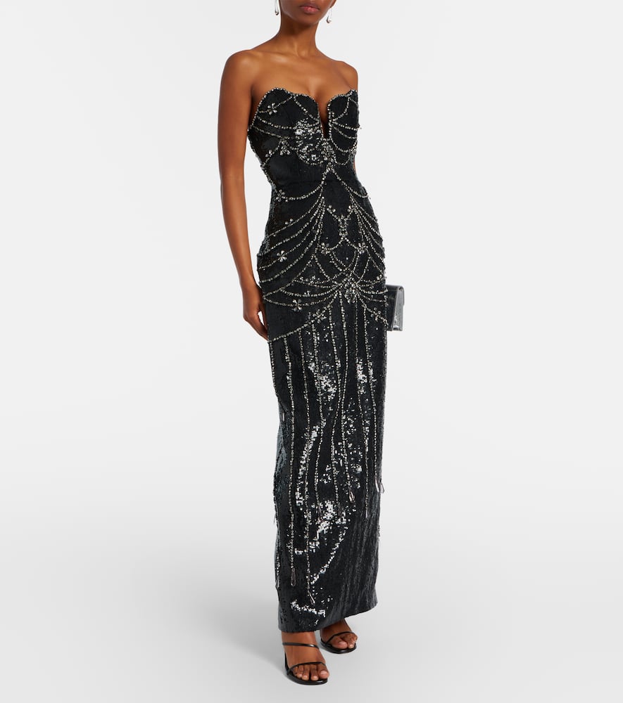 Chandelier embellished gown
