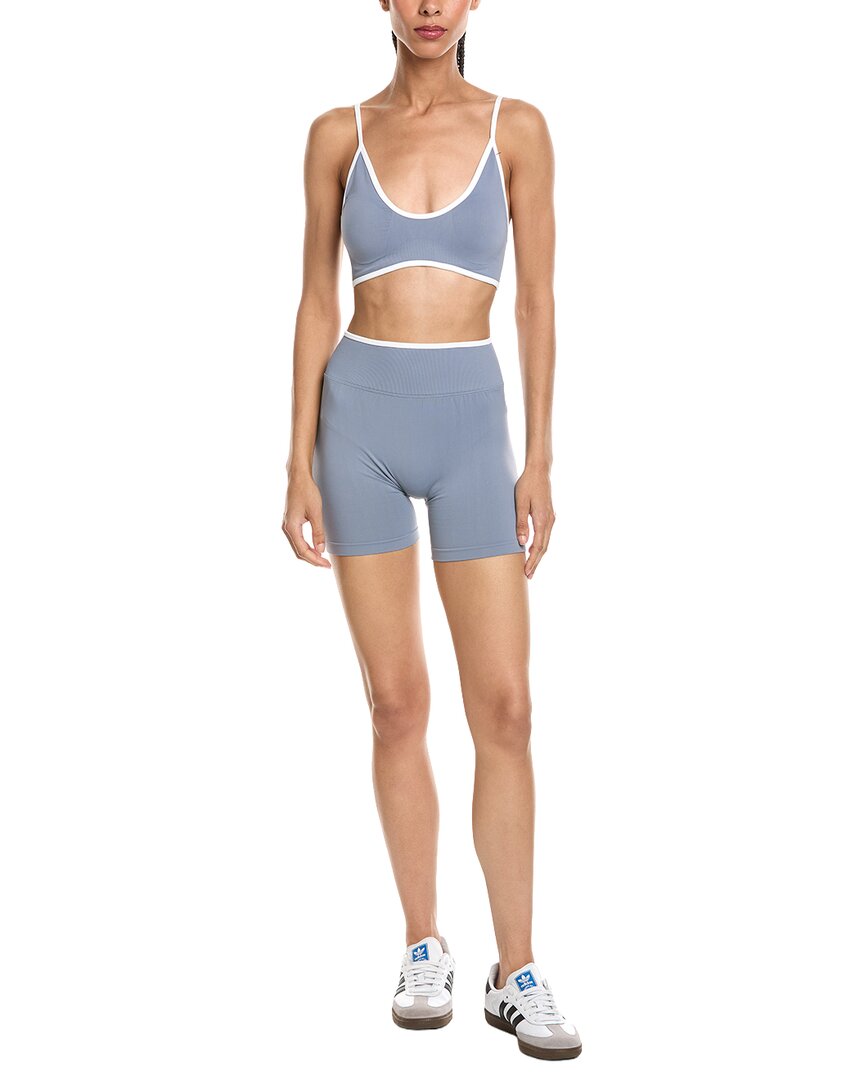 2Pc 5.5In Contrast Bra & High Rise Yoga Short Set