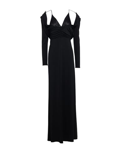 Woman Maxi dress Black Size 10 Viscose, Elastane