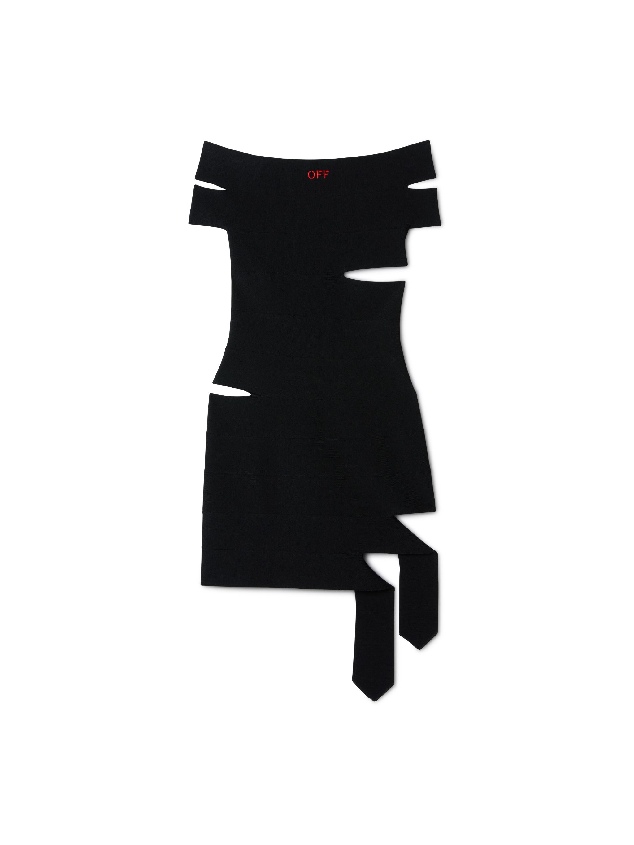 Off Straps Bandeau Mini Dress Black - Au