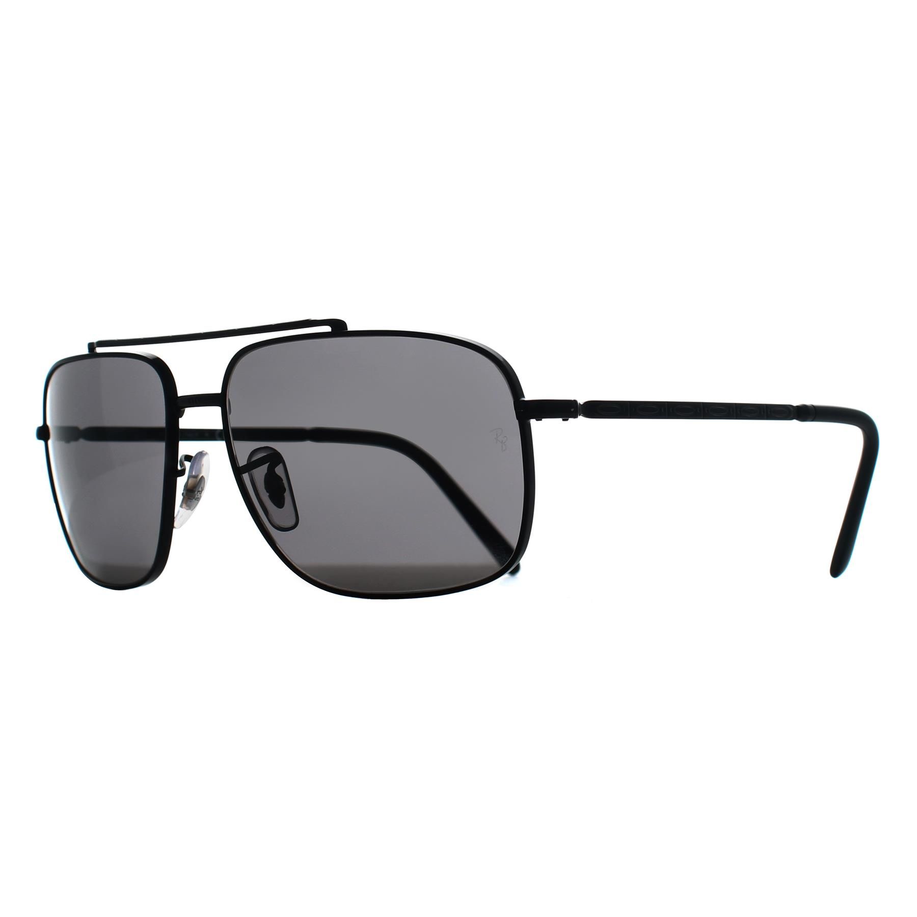 Ray-Ban Unisex Sunglass RB3796 - Frame color: Black, Lens color: Dark Grey
