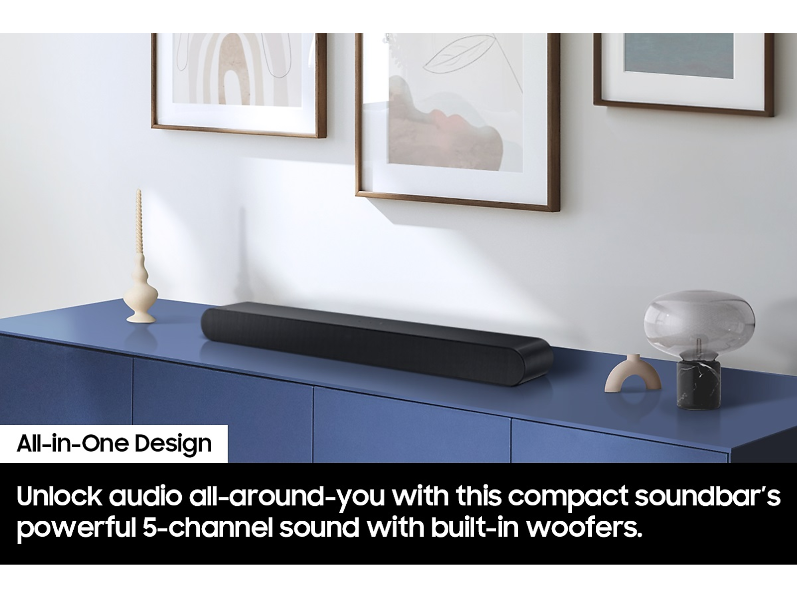 S-series All-in-one 5.0ch. Wireless Dolby ATMOS Soundbar w/ Q-Symphony / HW-S60D