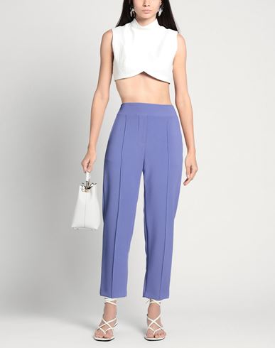 Même Road Woman Pants Purple Size 4 Polyester, Rayon, Elastane