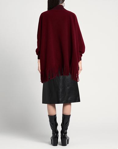 Woman Coat Burgundy Size ONESIZE Polyester, Wool