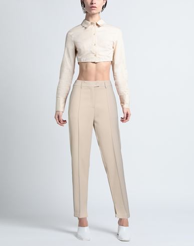 Woman Pants Beige Size 4 Polyester, Viscose, Elastane