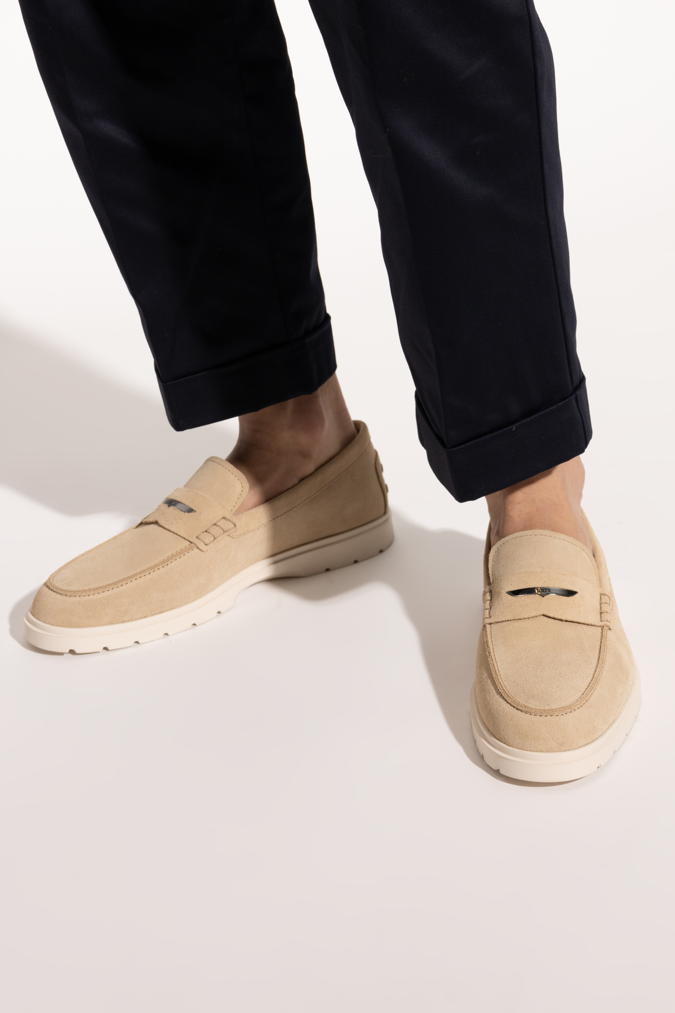 Suede Shoes Type Loafers, Men's, Beige