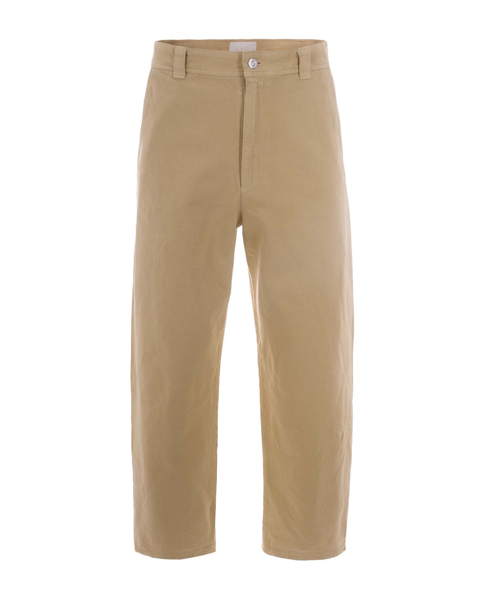 Organic Cotton Chino Trousers — Beige