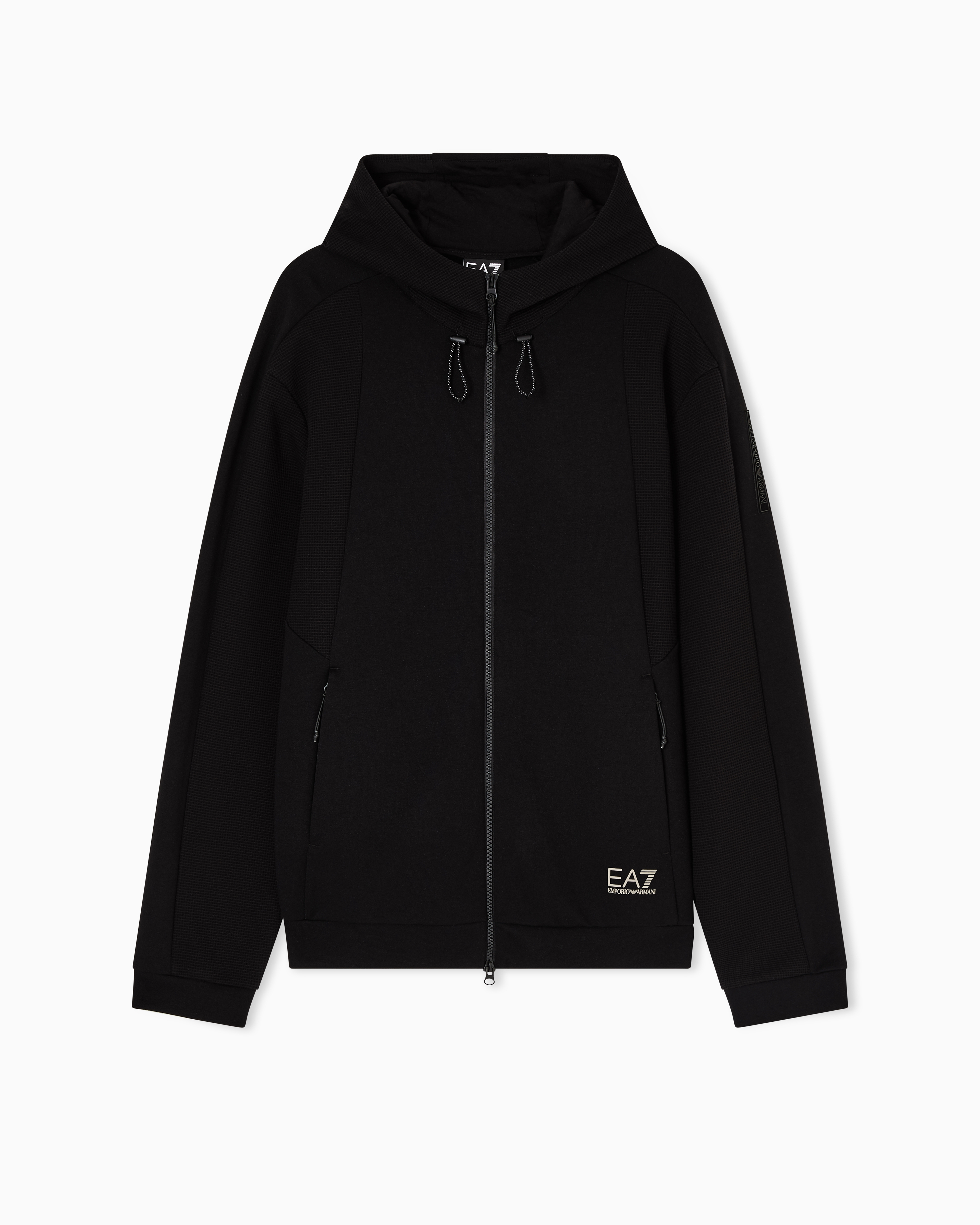 Cotton-blend hooded sweatshirt