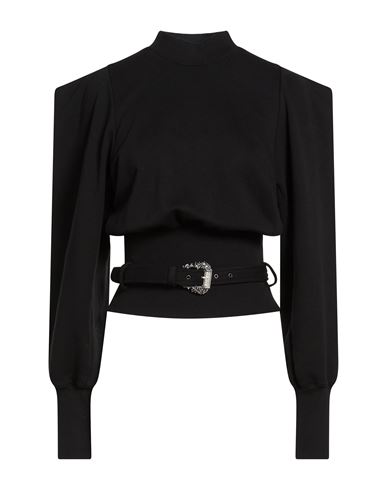 Woman Sweatshirt Black Size M Cotton