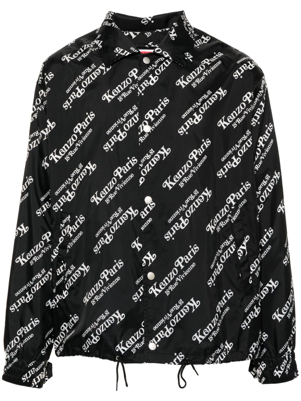 X Verdy logo-print hooded windbreaker - Black