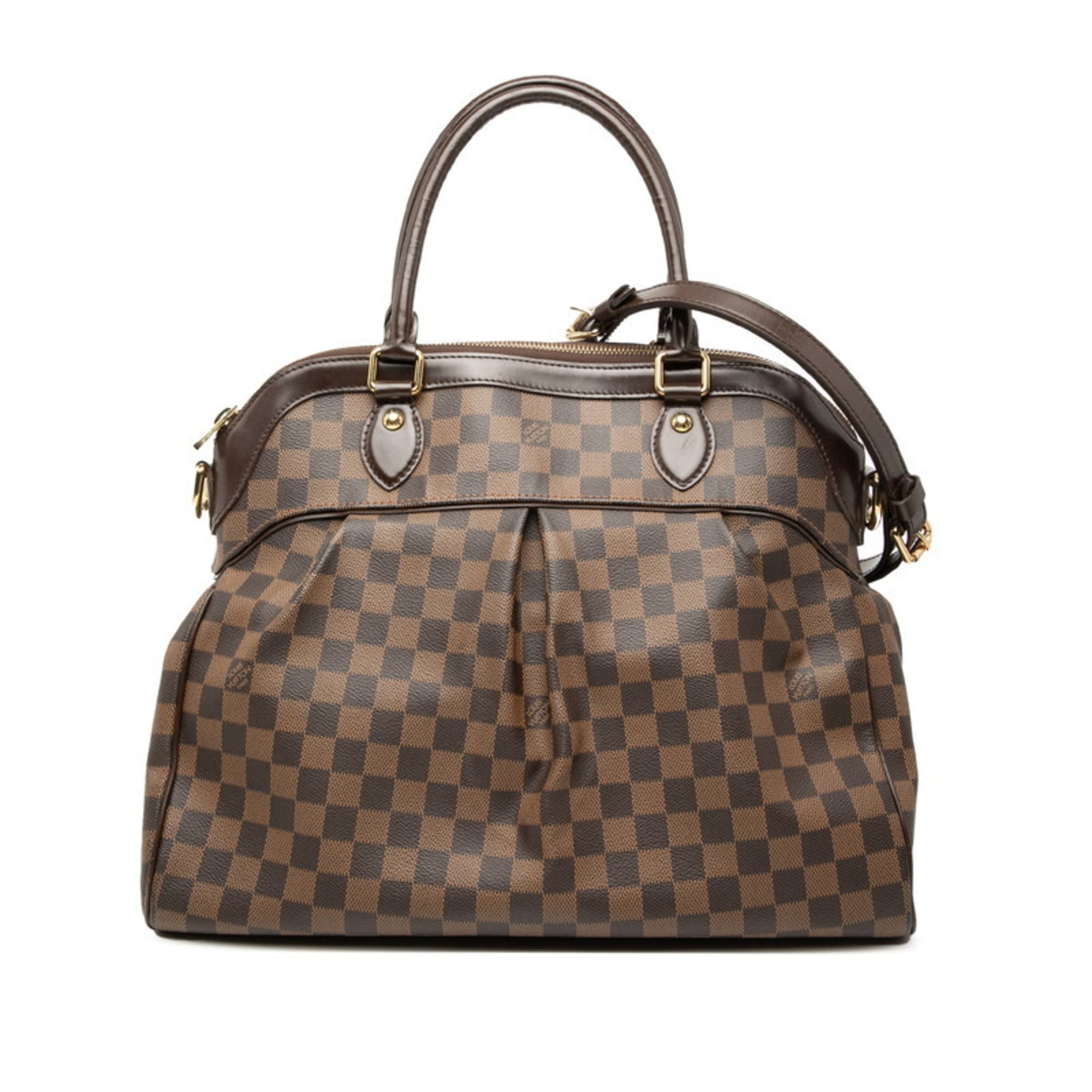 Louis Vuitton Brown Pvc Leather Handbag Shoulder Bag Pre-Owned
