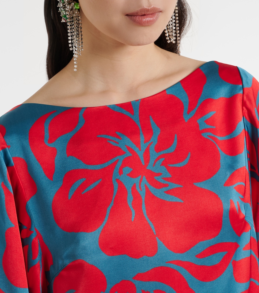 Charli printed satin top